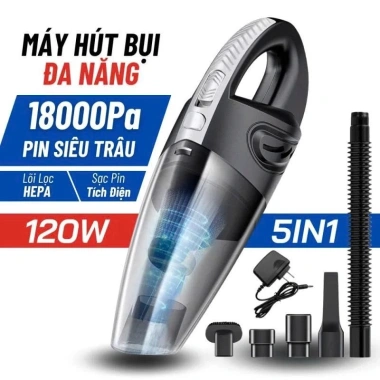 Máy hút bụi cầm tay không dây 5IN1 Lực hút 18.000PA 120W siêu mạnh, giá 269k 2