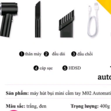 Máy hút bụi cầm tay không dây, mini cho ôtô, lực hút cực mạnh, nhẹ nhẹ, giá 95.000 VND