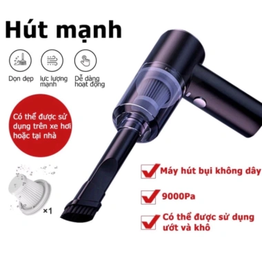 Máy Hút Bụi Cầm Tay Không Dây Mini - Lực Hút Cực Mạnh, Đa Năng Ô Tô & Nhà, Giá 86.000₫ 2