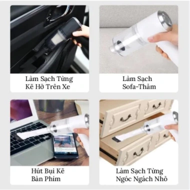 Máy Hút Bụi Cầm Tay Không Dây Mini - Lực Hút Cực Mạnh, Đa Năng Ô Tô & Nhà, Giá 86.000₫ 3