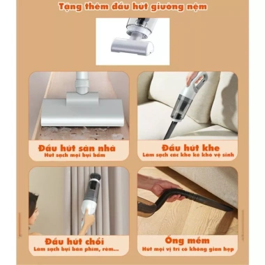 Máy hút bụi cầm tay Mexi không dây 20.000Pa - Siêu mạnh, dùng cho sàn, ô tô, giường, giá chỉ 279.000₫