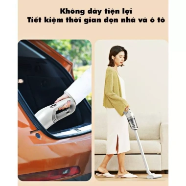 Máy hút bụi cầm tay Mexi không dây 20.000Pa - Siêu mạnh, dùng cho sàn, ô tô, giường, giá chỉ 279.000₫