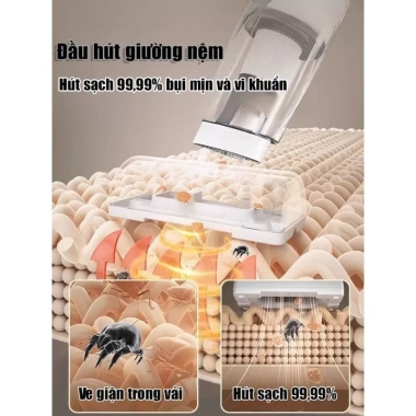 Máy hút bụi cầm tay Mexi không dây 20.000Pa - Siêu mạnh, dùng cho sàn, ô tô, giường, giá chỉ 279.000₫