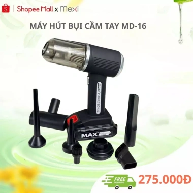 Máy hút bụi cầm tay Mexi không dây 20.000Pa - Siêu mạnh, dùng cho sàn, ô tô, giường, giá chỉ 279.000₫