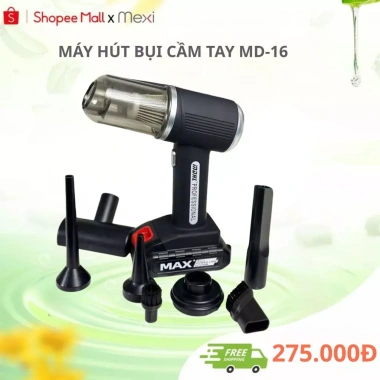 Máy hút bụi cầm tay Mexi không dây 20.000Pa - Siêu mạnh, dùng cho sàn, ô tô, giường, giá chỉ 279.000₫