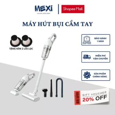 Máy hút bụi cầm tay MEXI mini đa năng không dây 16.000Pa - hút sàn, ô tô, góc hẹp, giá 299.000đ