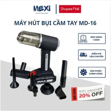 Máy hút bụi cầm tay MEXI mini đa năng không dây 16.000Pa - hút sàn, ô tô, góc hẹp, giá 299.000đ