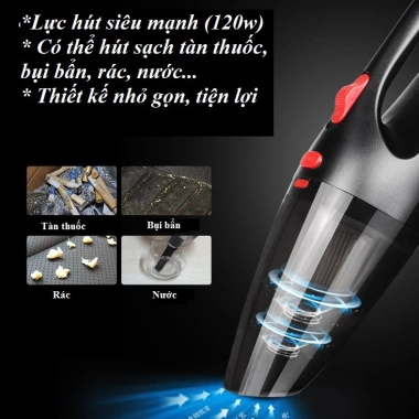 Máy Hút Bụi Cầm Tay Mini 120W Siêu Mạnh cho Gia Đình & Ô Tô - Bảo Hành 1 Năm - Giá 180.000₫ 2 Máy Hút Bụi Cầm Tay Mini 120W Siêu Mạnh cho Gia Đình & Ô Tô - Bảo Hành 1 Năm - Giá 180.000₫ 2