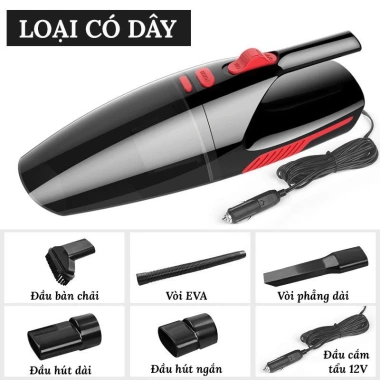 Máy hút bụi cầm tay mini 12V cao cấp - Siêu mạnh 6 món dùng cho ô tô & gia đình, giá 239k 9