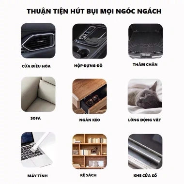 Máy hút bụi cầm tay mini 20.000Pa - Hút bụi ô tô, giường, đệm, giá chỉ 149.000₫ 6