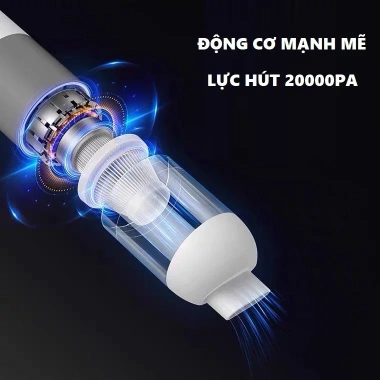Máy hút bụi cầm tay mini 20.000Pa - Hút bụi ô tô, giường, đệm, giá chỉ 149.000₫ 7