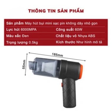 Máy Hút Bụi Cầm Tay Mini HGHOME Không Dây Lực Hút 6.000MPa Pin Sạc Giá 65.000 Hàng Cao Cấp 3 Máy Hút Bụi Cầm Tay Mini HGHOME Không Dây Lực Hút 6.000MPa Pin Sạc Giá 65.000 Hàng Cao Cấp 3