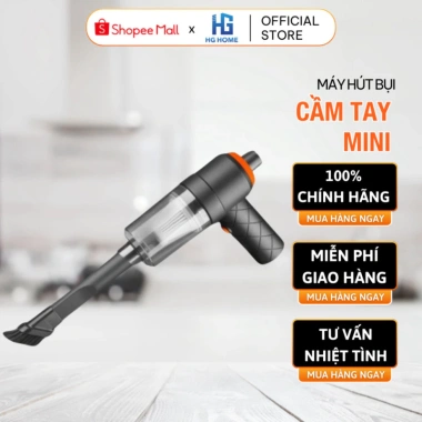 Máy hút bụi cầm tay mini HGHOME không dây, lực hút 6.000MPA, pin sạc tiện lợi, giá chỉ 70.000₫ - hàng cao cấp