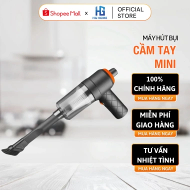 Máy hút bụi cầm tay mini HGHOME không dây, lực hút 6.000MPA, pin sạc tiện lợi, giá chỉ 70.000₫ - hàng cao cấp