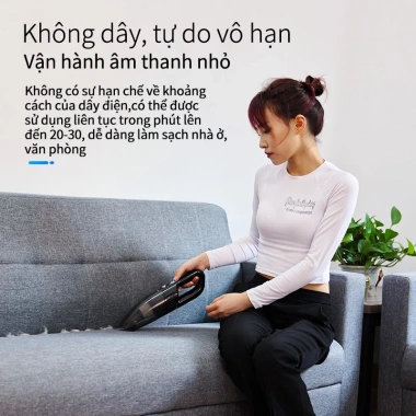 Máy hút bụi cầm tay mini không dây 20.000PA mạnh Bản Adapter, chỉ 249.000₫
