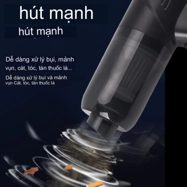 Máy hút bụi cầm tay mini không dây 5.500Pa 120W cho giường và ô tô, giá chỉ 102.000đ 5 Máy hút bụi cầm tay mini không dây 5.500Pa 120W cho giường và ô tô, giá chỉ 102.000đ 5