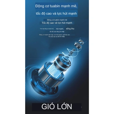 Máy hút bụi cầm tay mini không dây 5.500Pa 120W cho giường và ô tô, giá chỉ 102.000đ