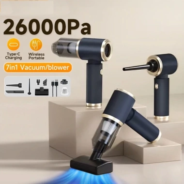 Máy hút bụi cầm tay mini không dây 6 đầu – Mạnh mẽ, cho ô tô, giường nệm, lông thú, giá 222.500₫