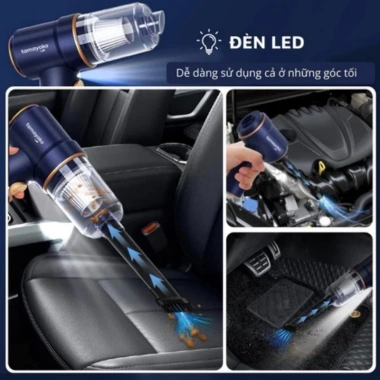 Máy hút bụi cầm tay mini không dây 6 đầu – Mạnh mẽ, cho ô tô, giường nệm, lông thú, giá 222.500₫ 9