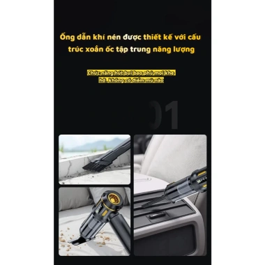 Máy hút bụi cầm tay mini không dây 6.000Pa 120W, thổi bụi đa năng, lõi lọc thép - Giá 439.200₫ 8