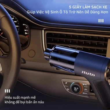 Máy hút bụi cầm tay mini không dây 6.000Pa, lọc HEPA thép, mạnh mẽ, nhỏ gọn cho ô tô - Giá 229.000 VND 4