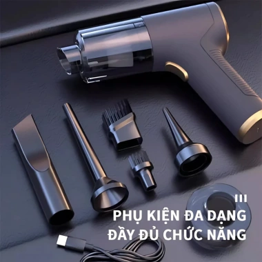 Máy hút bụi cầm tay mini không dây 6.000Pa, lọc HEPA thép, mạnh mẽ, nhỏ gọn cho ô tô - Giá 229.000 VND 7
