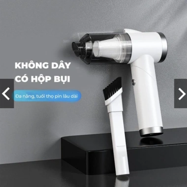 Máy Hút Bụi Cầm Tay Mini Không Dây Đa Năng - Hút Bụi Ô Tô, Giường Nệm, Lông Chó Mèo, Giá 106.000 VND 3