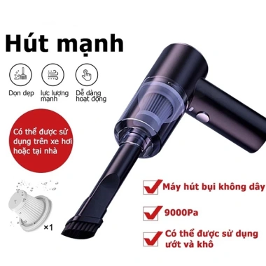 Máy Hút Bụi Cầm Tay Mini Không Dây Đa Năng - Hút Bụi Ô Tô, Giường Nệm, Lông Chó Mèo, Giá 106.000 VND 5