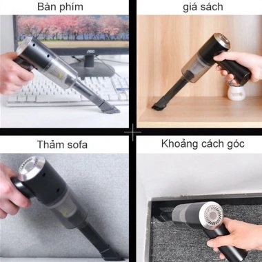 Máy Hút Bụi Cầm Tay Mini Không Dây Đa Năng - Hút Bụi Ô Tô, Giường Nệm, Lông Chó Mèo, Giá 106.000 VND 9