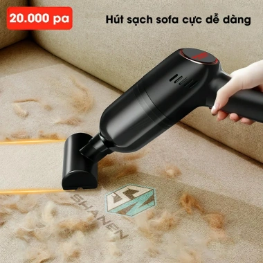 Máy hút bụi cầm tay mini không dây SHANEN – Lực hút 12.000 Pa, giảm giá 389.000₫