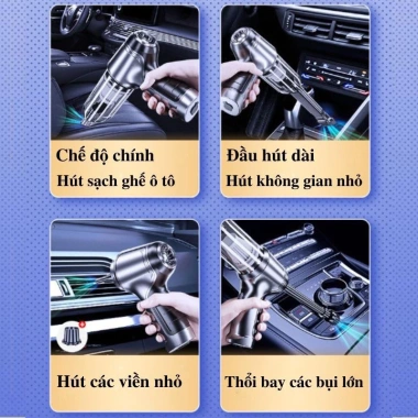 Máy hút bụi cầm tay mini Tamashio không dây đa năng - Hút bụi ô tô, lông thú cưng, thổi bụi mi, giảm giá 88.000 VND