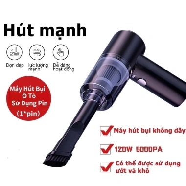 Máy hút bụi cầm tay mini Tamashio không dây đa năng - Hút bụi ô tô, lông thú cưng, thổi bụi mi, giảm giá 88.000 VND