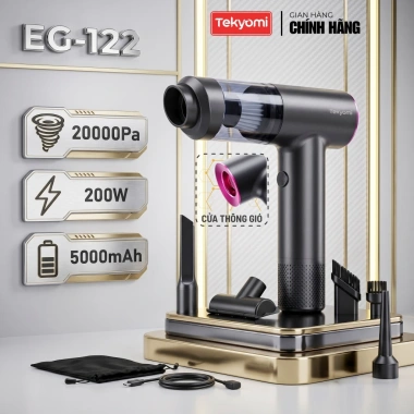 Máy Hút Bụi Cầm Tay Mini TEKYOMI EG-122 200W 20.000Pa Pin 5.000mAh 4in1 Hút Thổi Bơm Chân Không 481.950₫