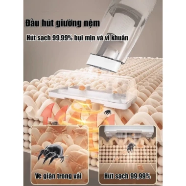 Máy Hút Bụi Cầm Tay Misuma 20.000PA Không Dây - Hút Giường Nệm, Lông Chó, Mèo, Tóc