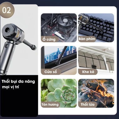 Máy hút bụi cầm tay SHANEN 5in1, 3 cấp độ gió, lực hút 25.000 Pa, bảo hành 12 tháng, 589.000₫