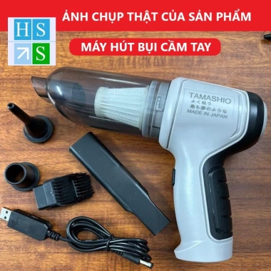 Máy hút bụi cầm tay TAMASHIO Mini không dây – Pin sạc, mạnh mẽ, đa năng cho ô tô, gường, tủ, bàn ghế – 135k