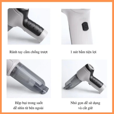 Máy Hút Bụi Cầm Tay Tamashio Nhật Bản 2in1 Lực Hút 9.000PA Pin 4.000mAh 159.000₫ 4