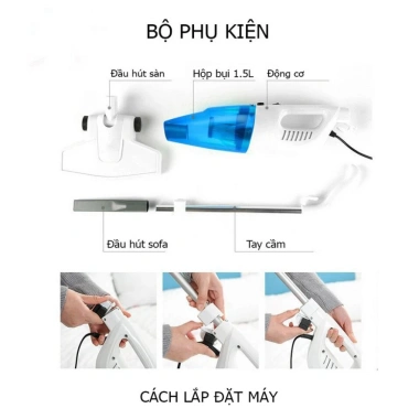 Máy hút bụi cầm tay Xiaomi Qcooker đa năng 9 đầu, làm sạch mọi địa hình cho gia đình