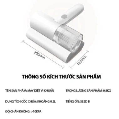 Máy hút bụi ga giường nệm mini cầm tay UV khử khuẩn, hút ẩm, bảo hành 12 tháng HB2 - Giá 129.000 VND