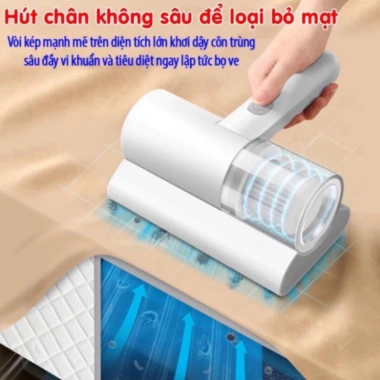 Máy hút bụi ga giường nệm mini cầm tay UV khử khuẩn, hút ẩm, bảo hành 12 tháng HB2 - Giá 129.000 VND