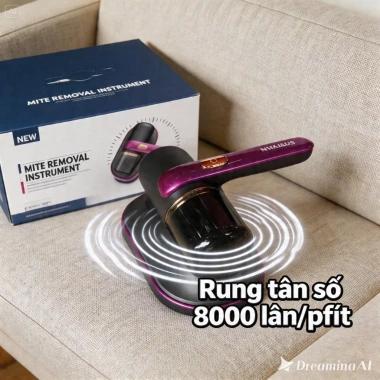 Máy Hút Bụi Giường Nệm Cầm Tay KYTO Không Dây Đèn UV Sạc Type‑C Siêu Nhẹ Đa Năng Giá 365k 7