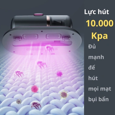 Máy Hút Bụi Giường Nệm Nontaus 12.000Pa UV Diệt Khuẩn - Giá 400.000