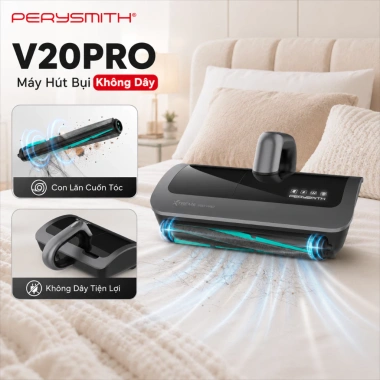 Máy Hút Bụi Giường Nệm PerySmith V20Pro Không Dây Gọn Nhẹ Diệt Khuẩn Hút Bụi Mịn Đèn UV 1.079.000 VND