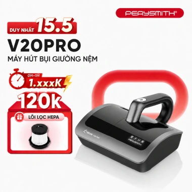 Máy Hút Bụi Giường Nệm PerySmith V20Pro Không Dây Gọn Nhẹ Diệt Khuẩn Hút Bụi Mịn Đèn UV 1.079.000 VND