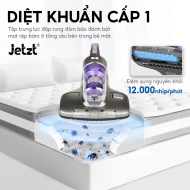 Máy hút bụi JETZT J7 - Đánh bay bụi giường nệm, diệt khuẩn UV, giá chỉ 990.000đ