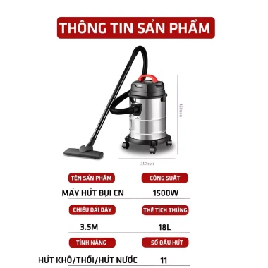 Máy hút bụi khô ướt đa năng, công suất lớn, giá 950k Siêu khuyến mãi, hút mạnh, loại bỏ mạt bụi