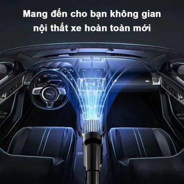 Máy hút bụi không dây 4in1 120W - Lực hút mạnh cho ô tô, gia đình, xe hơi