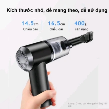 Máy hút bụi không dây cầm tay 9.900Pa - Lực hút mạnh, nhỏ gọn, dùng cho ô tô và giường nệm, tiện lợi, bền bỉ