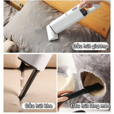 Máy hút bụi không dây công suất cao ướt và khô, mini cầm tay cho ô tô, thú cưng - Giá chỉ 169.000₫ 4