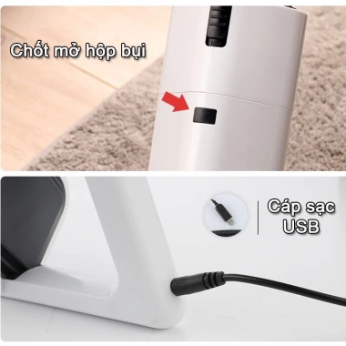 Máy hút bụi không dây công suất cao ướt và khô, mini cầm tay cho ô tô, thú cưng - Giá chỉ 169.000₫ 7